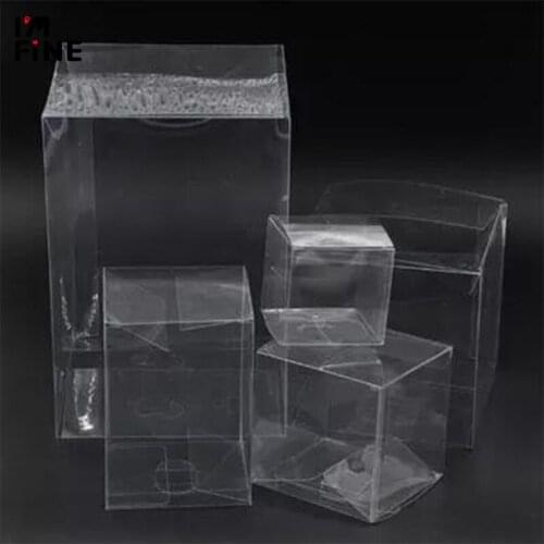 10pcs PVC Transparent Package Box Wedding Birthday Gift Craft Jewelry Storage Boxes rectangle Clear Plastic Sweet Candy Boxes