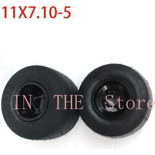 11x7.10-5 Tires and Rims Go Kart wheel 5 inches Go Kart ATV UTV Buggy Quad Wheel hub rim and tyres Sets