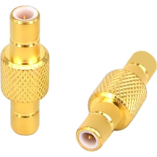 2 Pieces RF Coaxial Coax Adapter SMB Male To SMB Male Plug RF Connector Straight Brass Gold Plating Connector