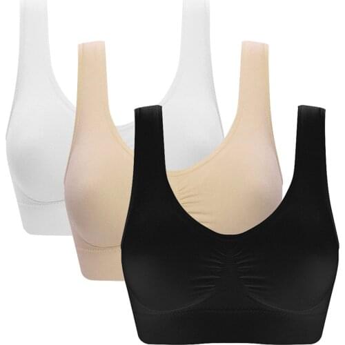 3pcs Double Women Plus Size Bra Strapless Bandeau Tube Removable Padded Top Stretchy Solid Seamless Push Up Bra Lenceria 35