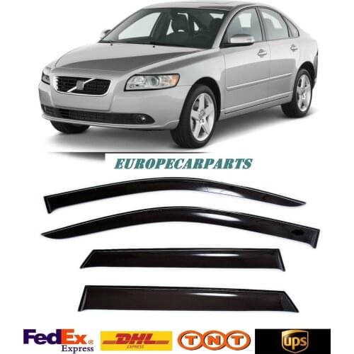 For Volvo S40 Sd 2004-2012 Side Window Visors Sun Rain Guard Vent Deflectors 4 pieces