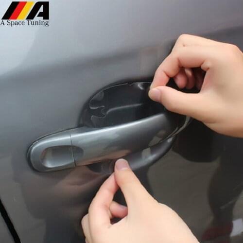 4pcs/lot Car Exterior Door Handle Protection Film Vinyl Universal Invisible Scratches Resistant Sticker Cover Auto Accessories