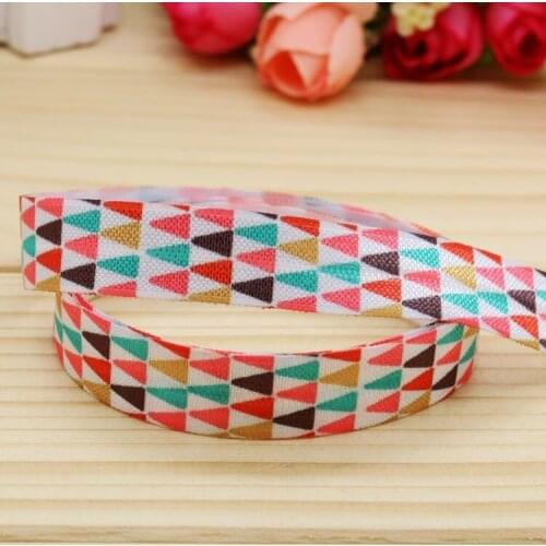 5/8'' Free shipping Fold Elastic FOE valentine printed headband headwear hairband diy decoration wholesale OEM P5105
