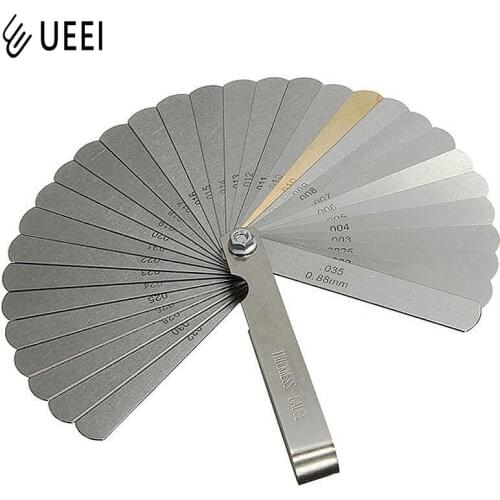 89A32 brass sheet feeler stainless steel feeler gauge combination ruler Thickness Measurement Layout Tool Gages Metering