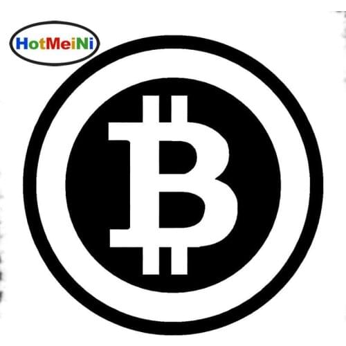 HotMeiNi 15*15cm Large Bitcoin Cryptocurrency Blockchain Freedom Car Sticker Vinyl JDM Window Decal Styling Black/Sliver