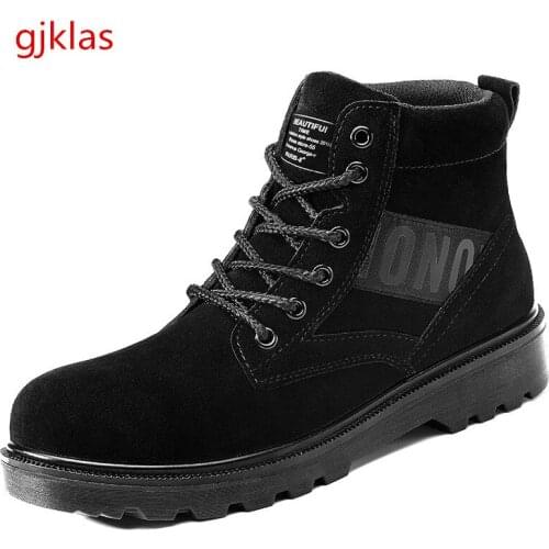 New Mens Construction Outdoor High Top Steel Toe Cap Safety Boot Shoes Men Puncture Proof Work Shoes Winter Indestructible Boots