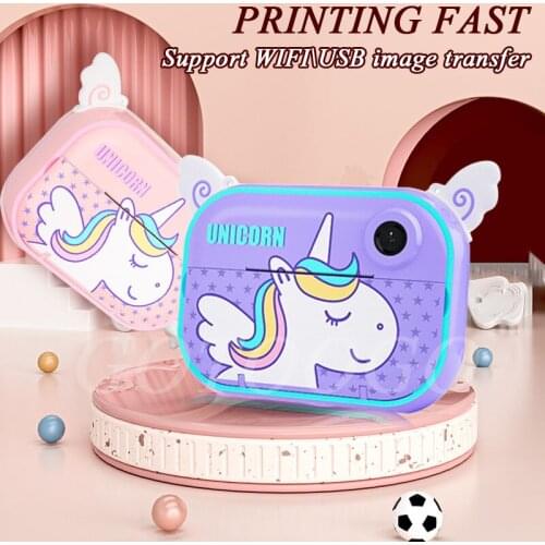 Kids Digital Camera Toys Digital Printing HD 1200W Pixel Recording WI-FI Suport Front And Rear Dual Instant Child Camera Present