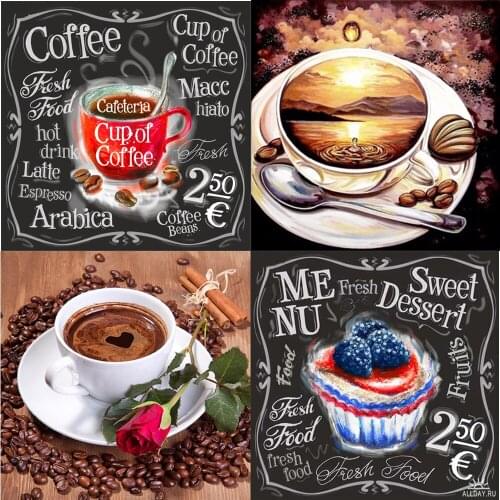 DPF diamond painting cup diamond embroidery cross stitch coffee crafts diamond mosaic kit square/round rhinestone home decor