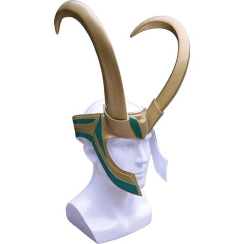 THOR RAGNAROK LOKI LAUFEYSON HEADWEAR COSPLAY COSTUMES MASK HELMET HALLOWEEN PARTY PVC PROP GIFTS no Exhibition sample model