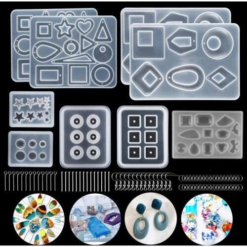 Casting Silicone Mould DIY Crafts Jewelry Pendant Making Tools Crystal Epoxy Resin Mold Drop Shipping Necklace Earrings Dangler