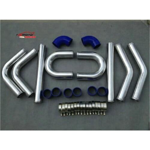 3" Aluminum Intercooler Turbo & Piping Hose & T-Clamp Kits 12pcs Hose
