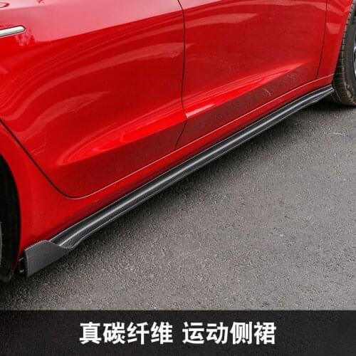 Suit For Model Tesla 3 Modified v Small Surround Carbon Fiber Front Spade Skirt Rear Lip Tail