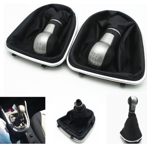 For Seat Altea Leon II Toledo III 2004-2012 Manual Car Gear Shift knob Stick Lever Pen Leather Gaiter Boot Cover Case Collar