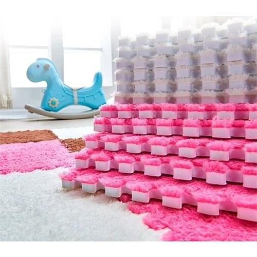 Creative Living Room Jigsaw Soft Carpet Bedroom Children Kids Magic patchwork Splice heads Carpet Baby climbing Mat Plush carpet