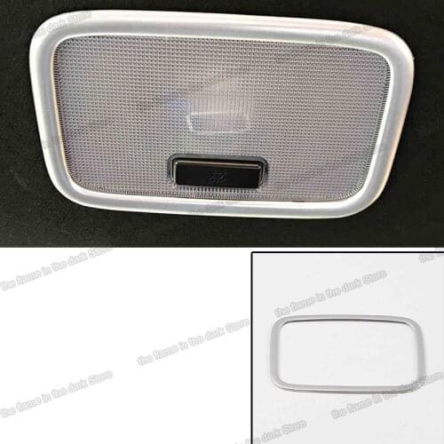 Lsrtw2017 Stainless Steel Car Rear Roof Reading Light Frame Trims for Hyundai Encino Kona 2018 2019 2020 2021 Accessories Auto