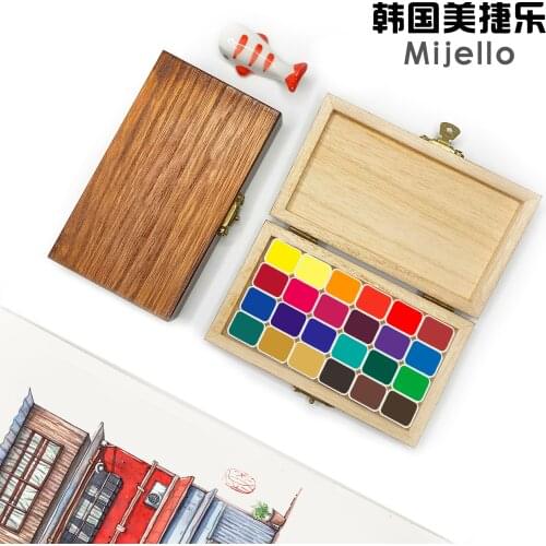 MijELLO Single Color 24 Color Watercolor Pigment Sub-packageing1ml / 2ml / Wooden Box / Iron Box / Bamboo Box