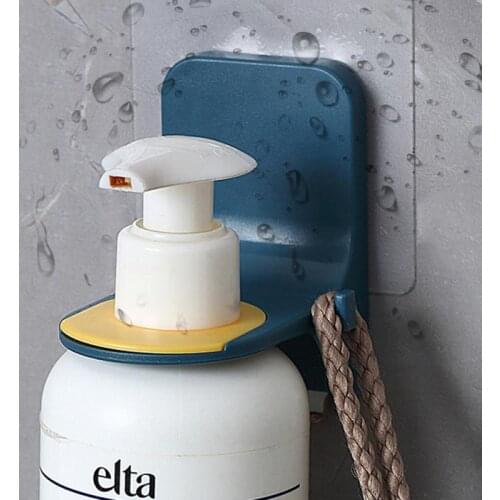 Wall Mounted Shampoo Bottle Shelf Shower Gel Rack Liquid Soap Holder Bathroom Organizer Self Adhesive Shelves Hanger