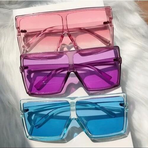 2020 Summer New Sunglasses For Women Multicolor Eyewear Oversize Square Fashion Wholesale Big Shades In Bulk