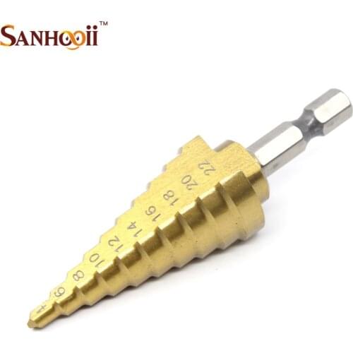 Brand NEW HSS 10 Step 4-22mm Metal Drilling Woodworking Hole Cutter Drill Bit Tools
