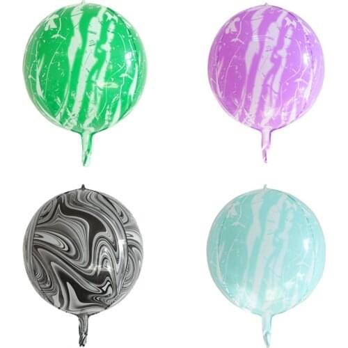 New 22 Inch 4D Agate Balloon Birthday Party Valentines Day Wedding Decoration Baby Shower Anniversary