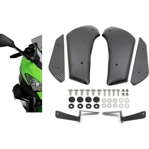 Carbon Fibre Front Spoiler Winglets Fairing For KAWASAKI NINJA ZX-10R 2011-2019