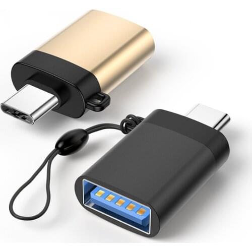 USB Female 2.0 To Usb 3.0 Type-c Male Charge Data Otg Adapter Converter With Key Chain Otg Adapter Usb High-speed Transmission