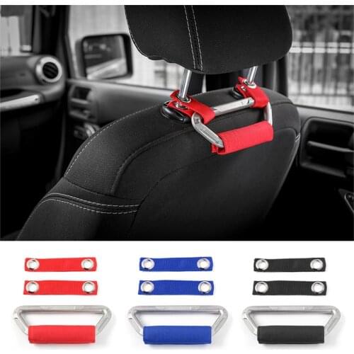 SHINEKA 4x4WD Armrest Seat Grab Handles Grip Bar Pulling Handle for Jeep Wrangler CJ TJ JK Sports Sahara Rubicon Car Styling