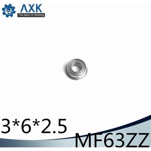 MF63ZZ Flange Bearing 3x6x2.5 mm ABEC-1 ( 10 PCS ) Miniature Flanged MF63 Z ZZ Ball Bearings