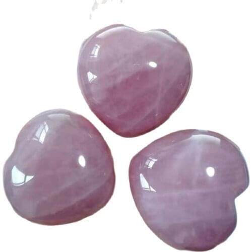 Natural rose Heart Shaped Quartz Crystal Hand-polished Healing Decor Natural Quartz Crystals