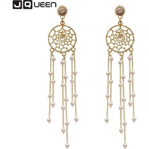 SimpleTide Ear Studs Needle Female Long Temperament Korean Net Red Wild High-end Earrings