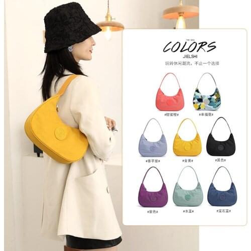 Designer Handle Bag Women Retro Handbag Nylon Shoulder Totes Underarm Vintage Luxury Bag Female Small Subaxillary Bags Clutch