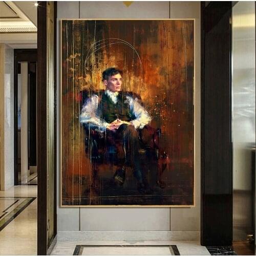 Tommy Shelby Art Paintings Print on Canvas Art Posters And Prints Peaky Blinders Wall Art Canvas Picture For Living Room Cuadro