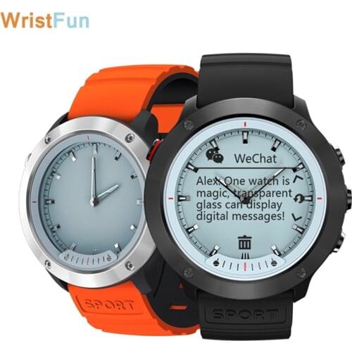 Dual Time Smart Watch Transparent Screen Waterproof IP68 Luminous Needles Heart Rate Tracker Steel Bezel Man Sports Smartwatch