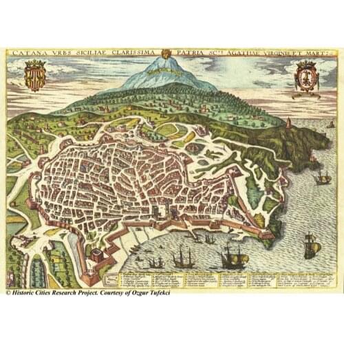 Vintage Middle Ages Hogenburg City Maps Illustration Retro Poster Canvas Painting DIY Wall Paper Posters Home Decor Gift