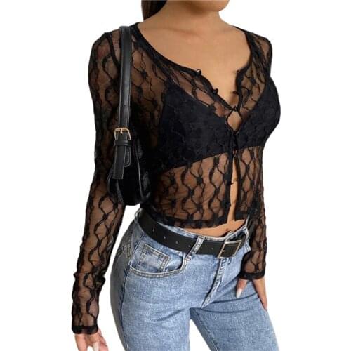 Прозрачные блузки Xingqing China At AliExpress