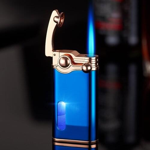 Mirror Gas Butane Lighter Smoking Cigar Cigarette Creative Windproof Encendedores Adjustable Flame Tempete Briquet Isqueiroes