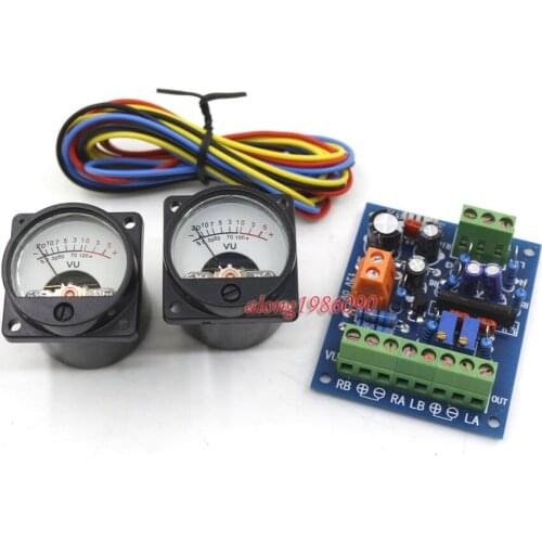 ZEROZONE One pair 34mm Audio level/ db level /VU meter + VU header driver board