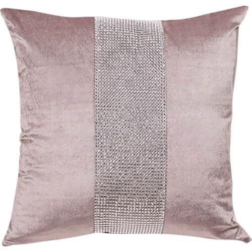 1 PCS Fashion Rhinestone Decor Throw Pillow Cover Cushion Cover Home Decoration