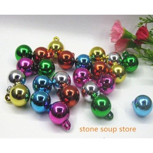 20/50pcs Colorful Plated Christmas Ball NOT LIGHT Lamp Bulb Christmas Tree Ornament DIY Bead Pendant Decoration 1.6cm Solid