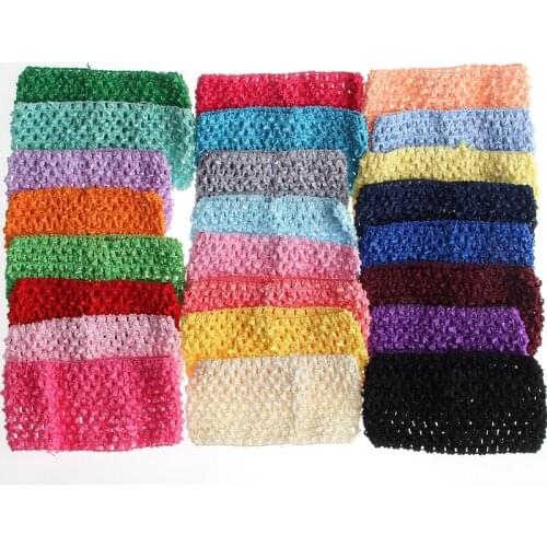 60PCS 7CM 2.76" Wide Knit Headband Hair Elastic Band Hair Accessories Hollow out Hairband Fashion Head wear