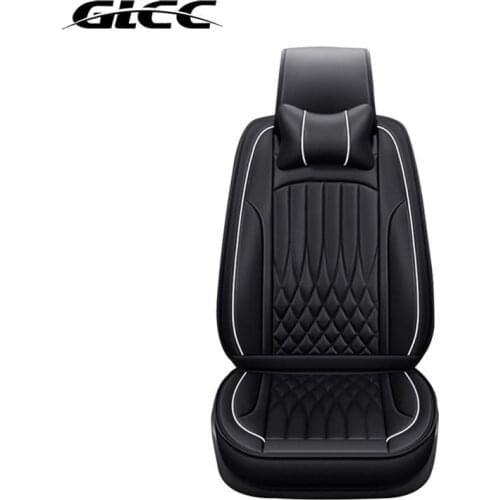 GLCC Car Seat Covers Cushion PU Leather Luxury Protector Cover Auto Front Rear Seat Set Universal For Toyota Honda 5-Seat Cars