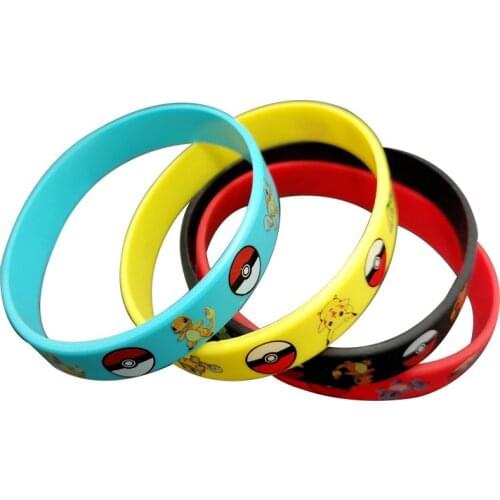 Pokemon Bracelet Pikachu animation Cartoon Bracelet Childrens Bracelet Wristband Bracelet Print Bracelet Party Kid Kawaii Gift