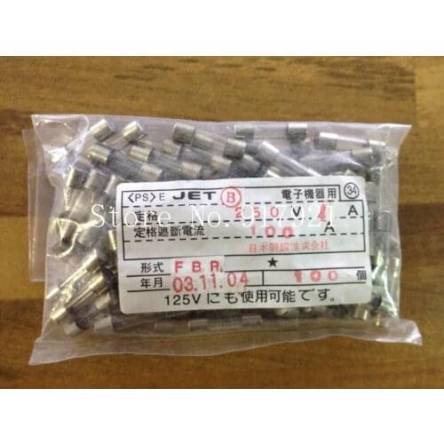 [ZOB] Imported Japanese JET FBR 5X20 4A 250V FUSE original micro glass --200pcs/lot