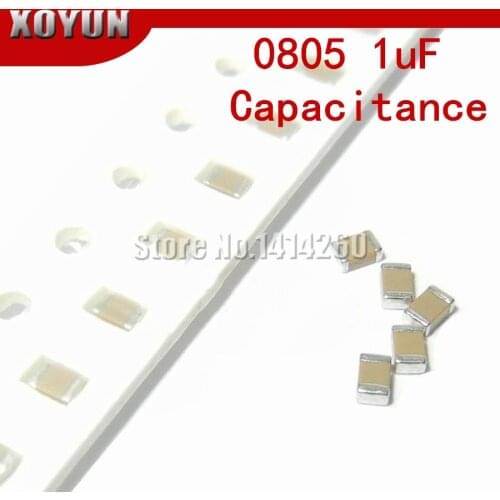 100pcs 0805 1uf 105K 105 100V X7R 10% SMD Ceramic Capacitor MLCC