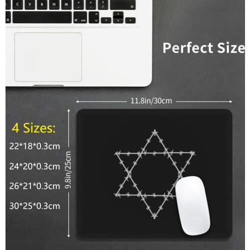 Star Of David Barbed Wire Mouse Pad DIY Print Cushion Artofdissent Judea Jude Star Of David Barbed Wire Israel