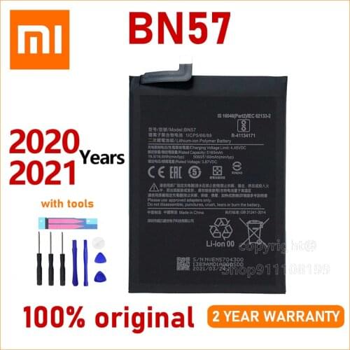 Xiao Mi New 100% Original BN57 5160mAh For Xiaomi Pocophone X3 Poco X3 Pro Mobile Phone Batteries Batteria With Gift Tools