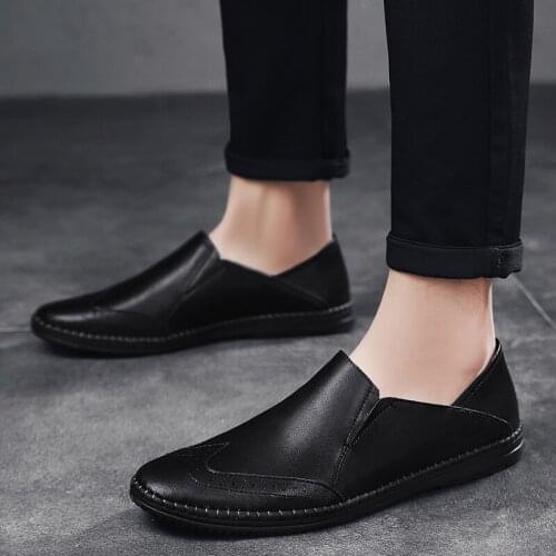 Footwear casual black Casual hot men for flat mens sale sneakers outdoor causal leather mens fashion shoe Mens 2020 leisure man