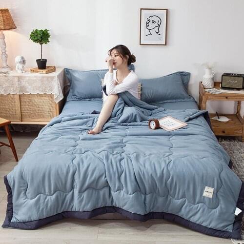 Summer Quilts Bedding Throws Blue Blanket Cartoon Comforter Bed Cover Quilting Home Textiles Suitable for Adults Kids