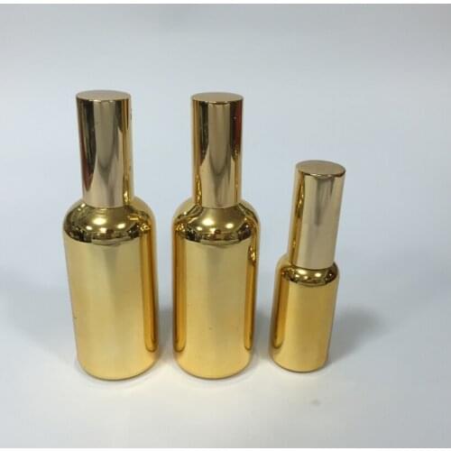 Hot sell 50ml glass perfume bottles Fine mist spray bottle wholesalegolden mist bottle deployment