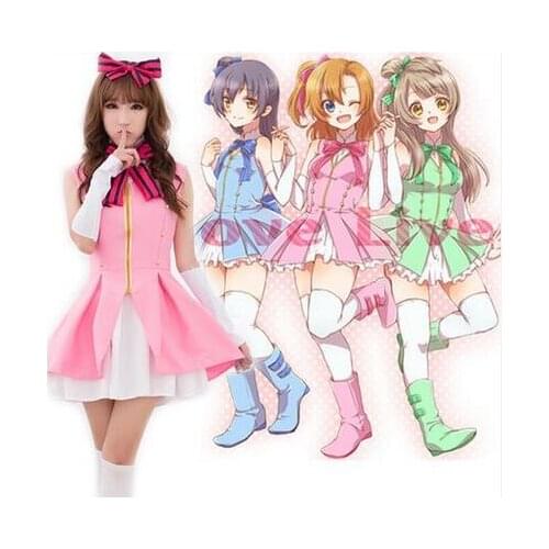 LoveLive Kousaka Honoka Umi Sonoda Minami Kotori Start Dash Maid Uniform Cosplay Costume Love Live Halloween Party Dress